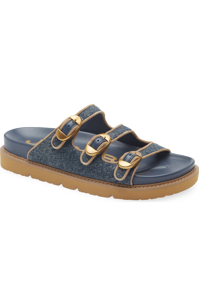 Marc Jacobs The Kiki Denim Slide Sandal, Main, color, Dark Wash Indigo