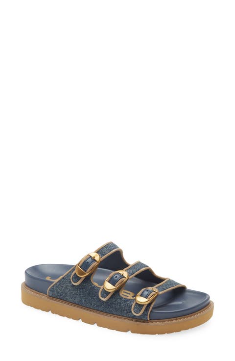 The Kiki Denim Slide Sandal (Women)