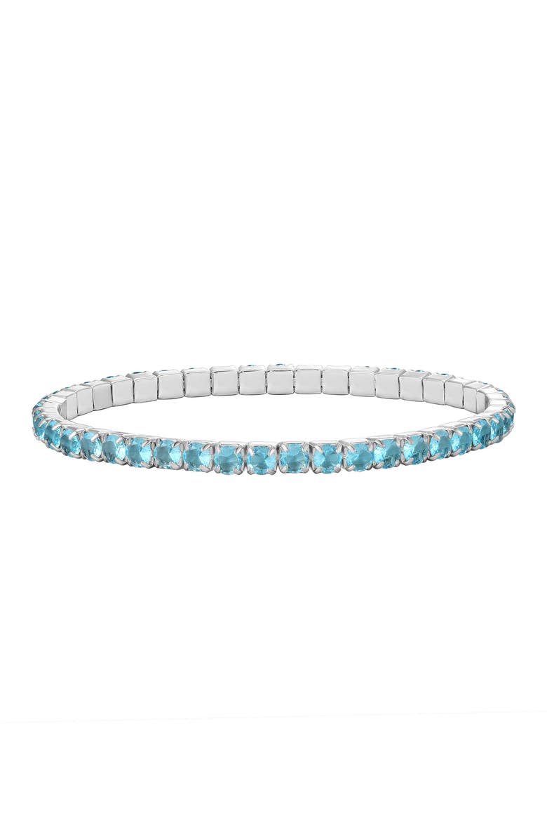 Lily Nily Kids' Cubic Zirconia Stretch Tennis Bracelet, Main, color,