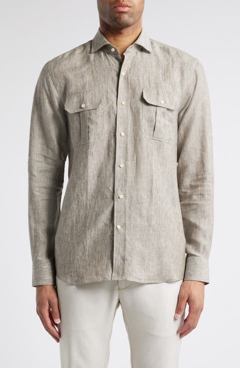 Crown Crafted Postiano Linen Sport Shirt