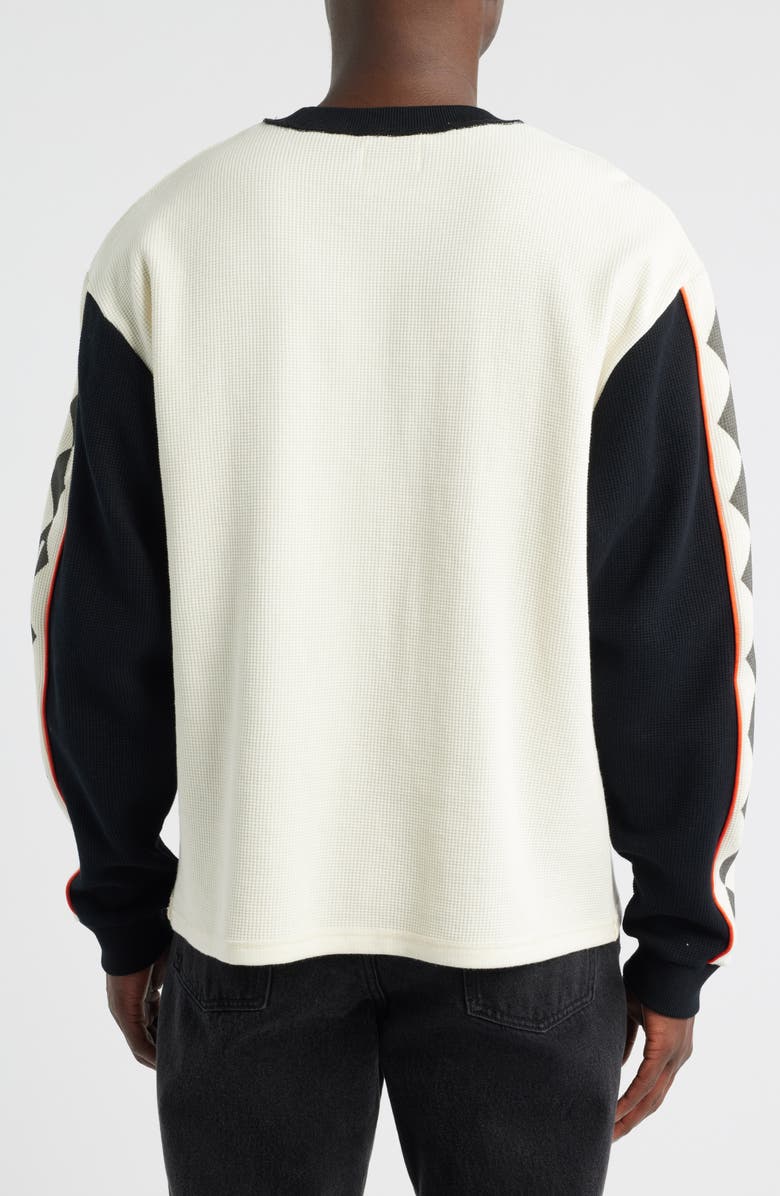 DIET STARTS MONDAY DSM Ignition Long Sleeve Waffle Graphic T-Shirt, Alternate, color, Antique White/Black