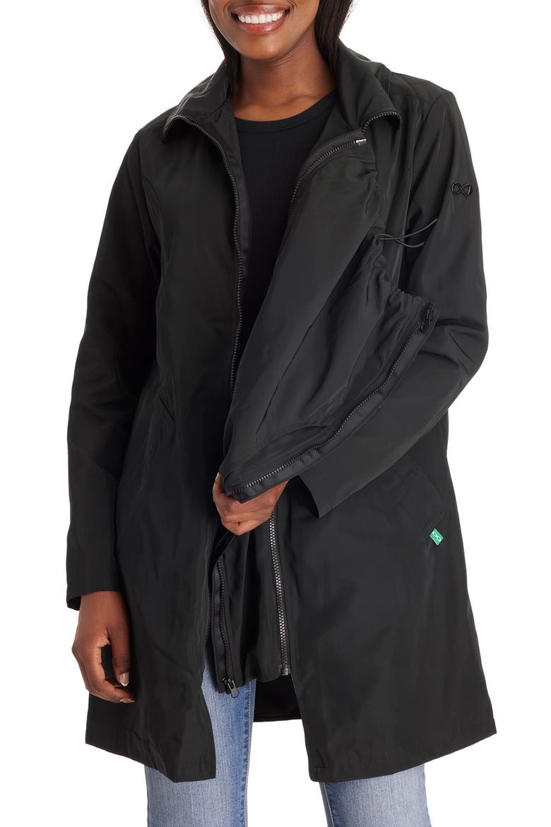 Convertible 3-in-1 Maternity/Nursing Coat, Alternate, color, BLACK