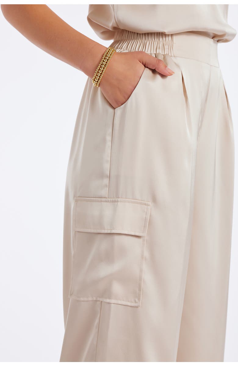 Bishop + Young Pull-On Satin Cargo Pant, Alternate, color, 