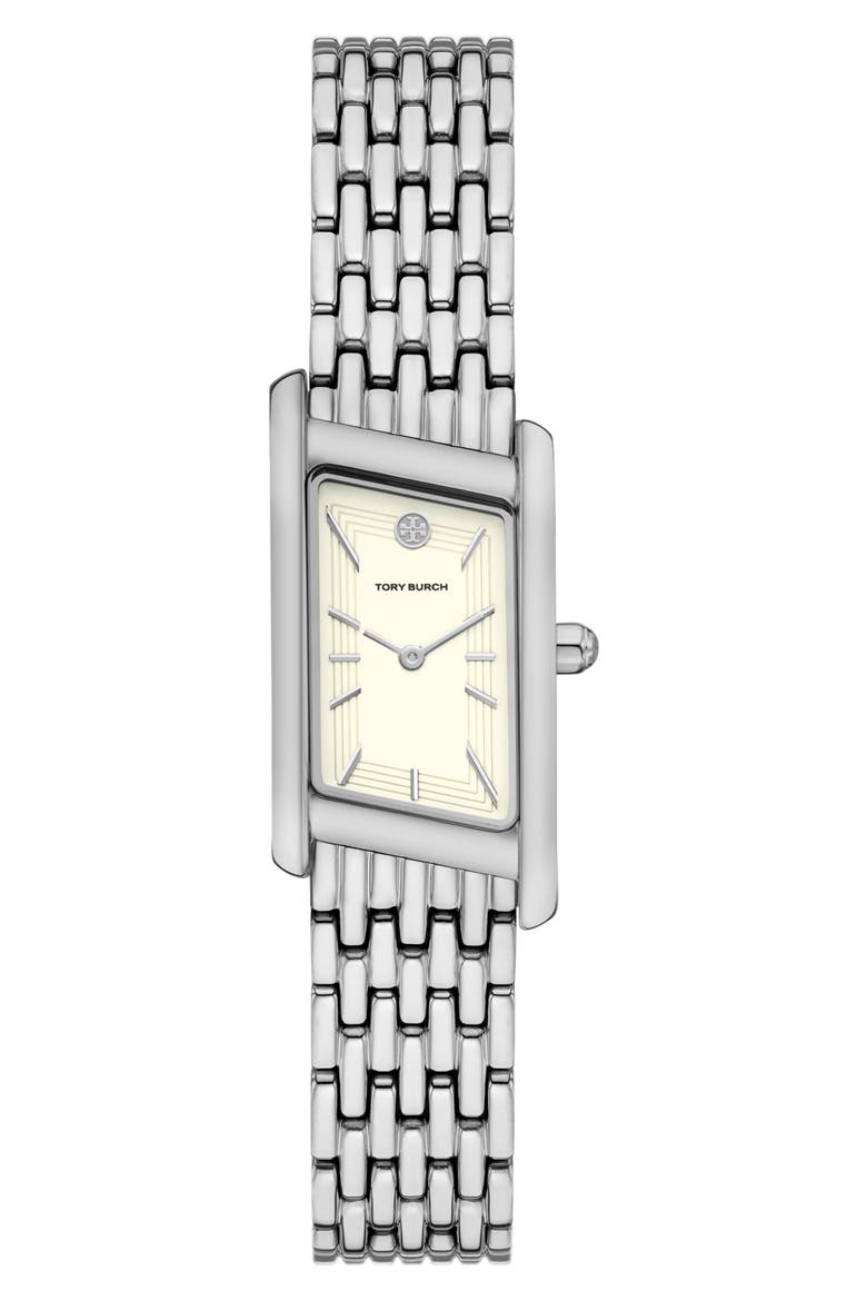 The Eleanor Angled Bracelet Watch, 37mm, Main, color, SILVER
