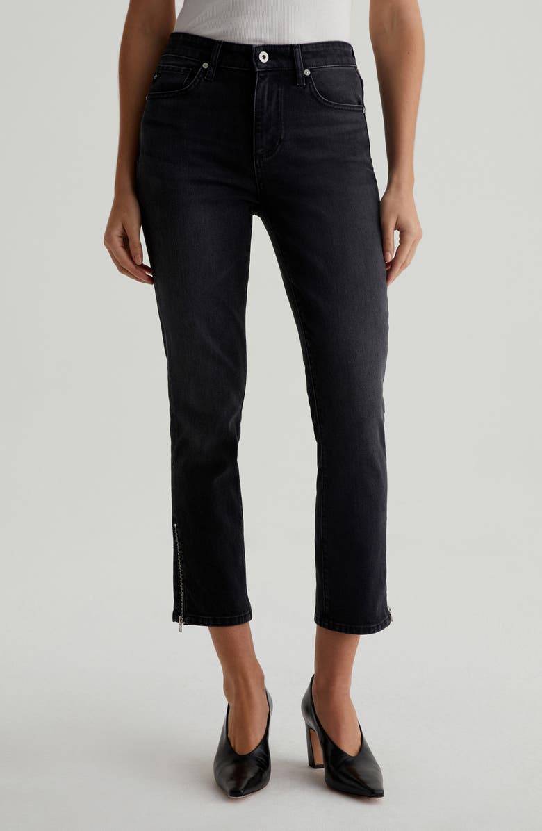 AG Mari Zip Hem Mid Rise Ankle Slim Straight Leg Jeans, Main, color, 