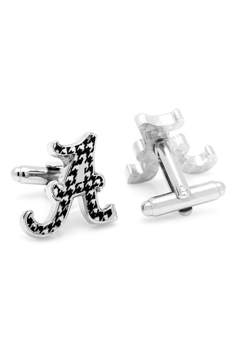 NCAA Collegiate University of Alabama Houndstooth Cuff Links, Alternate, color, ALABAMA HOUNDSTOOTH EDITION