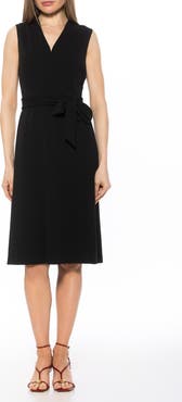Alexia Admor Dane Tie Waist Midi Dress