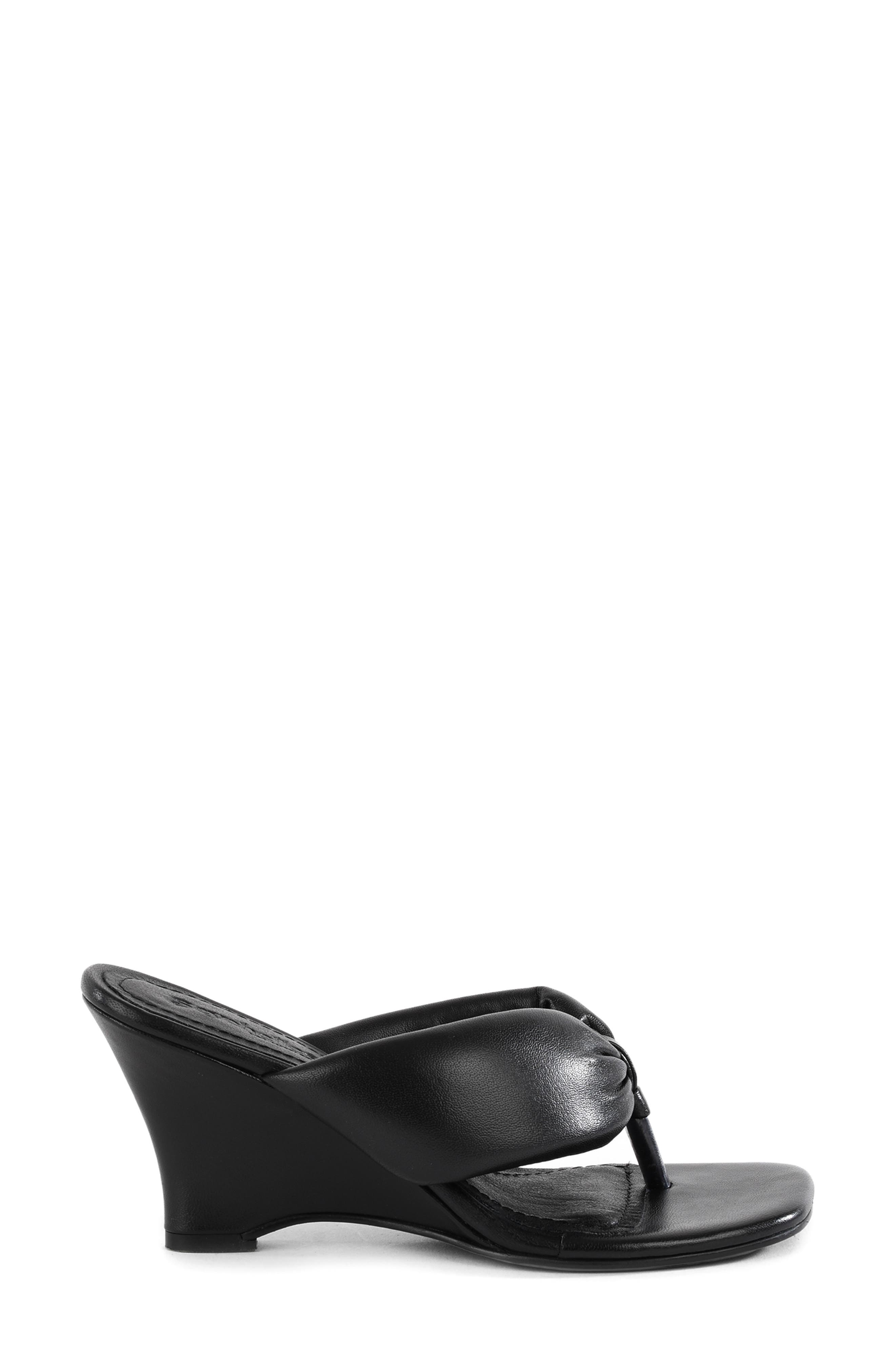 Seychelles Wishing Well Wedge Flip Flop, Alternate, color, Black