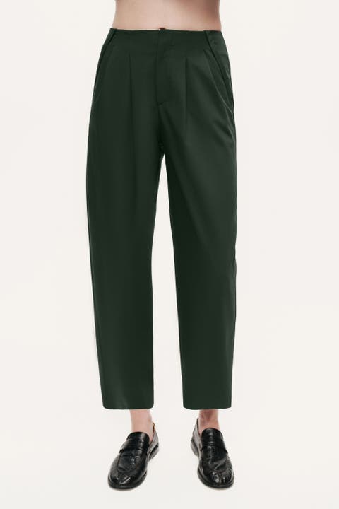 Forest Cropped Cigarette Trousers