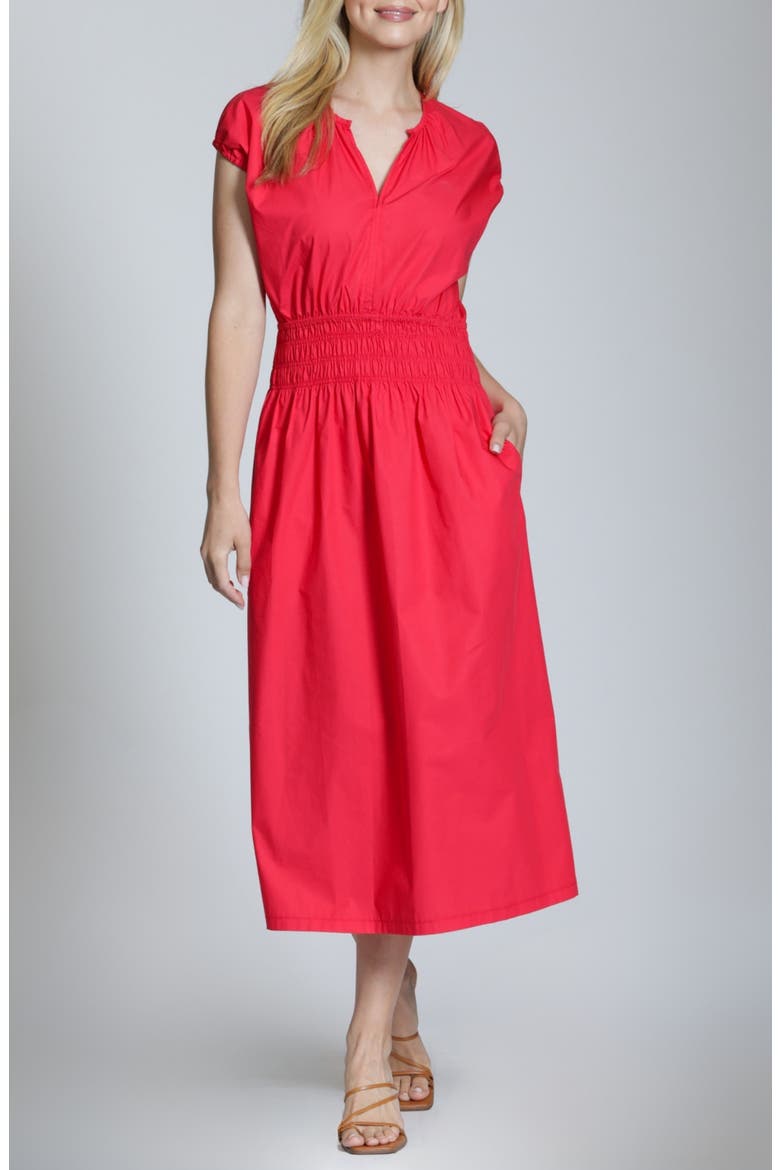 A-Line Midi Dress, Main, color, RED