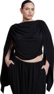 ELOQUII Draped Flounce Top