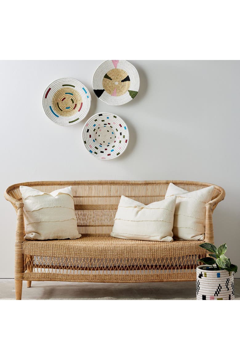 Mosaic Confetti Wall Basket, Alternate, color, Natural