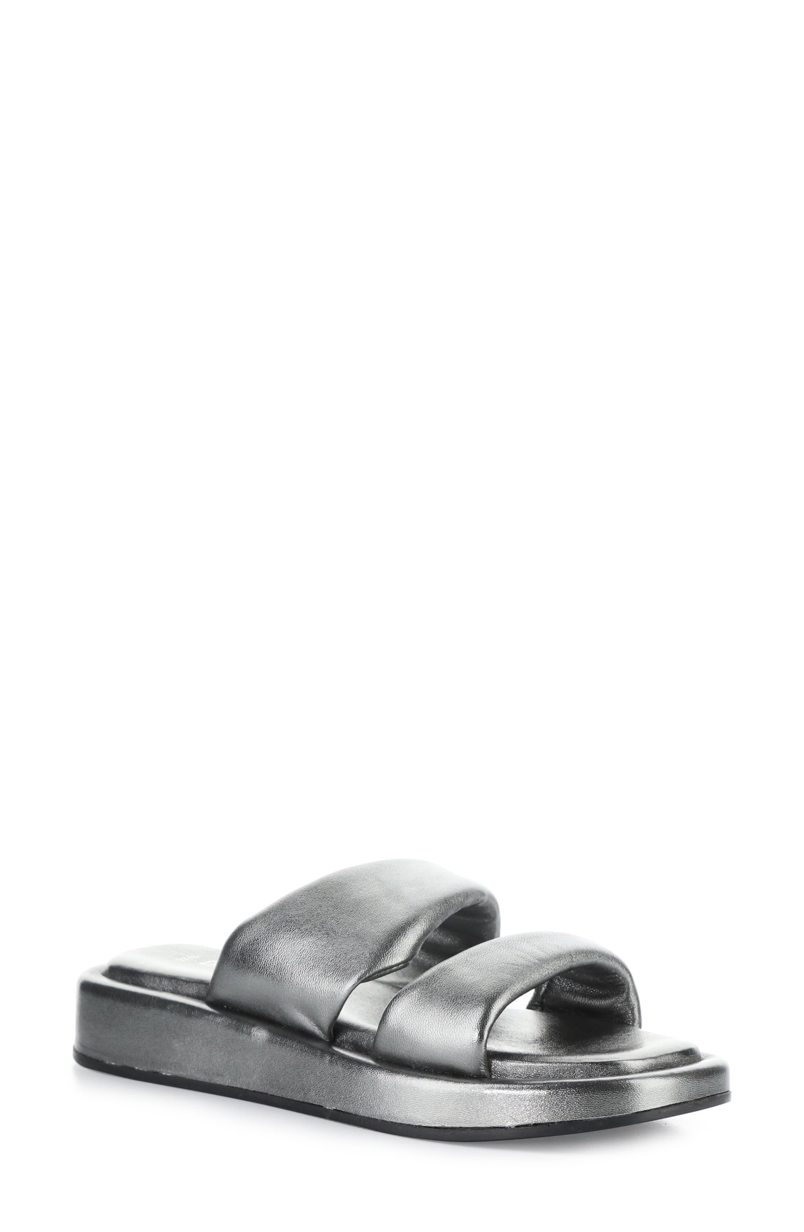 Bos. & Co. Bayla Platform Wedge Slide Sandal, Main, color, Pewter Multi