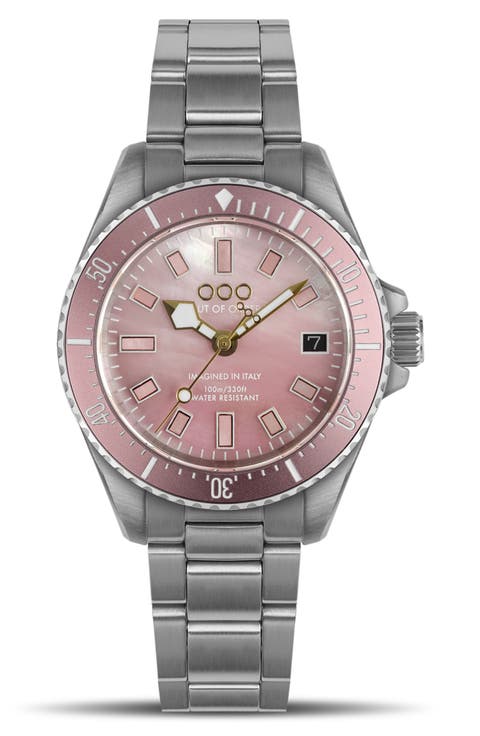 Casanova Pink Mother-of-Pearl Bracelet Watch, 38mm