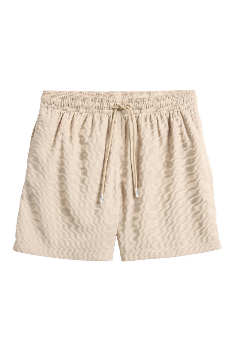 Khakinator 5.5 Textured Swim Trunks, Main, color, LIGHT KHAKI - SOLID