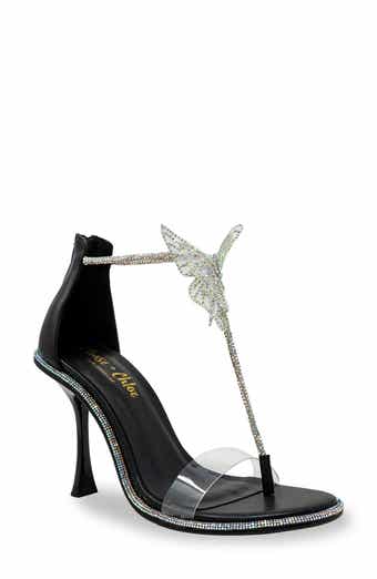 CHASE AND CHLOE Rhinestone Butterfly Sandal