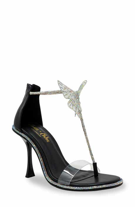CHASE AND CHLOE Rhinestone Butterfly Sandal