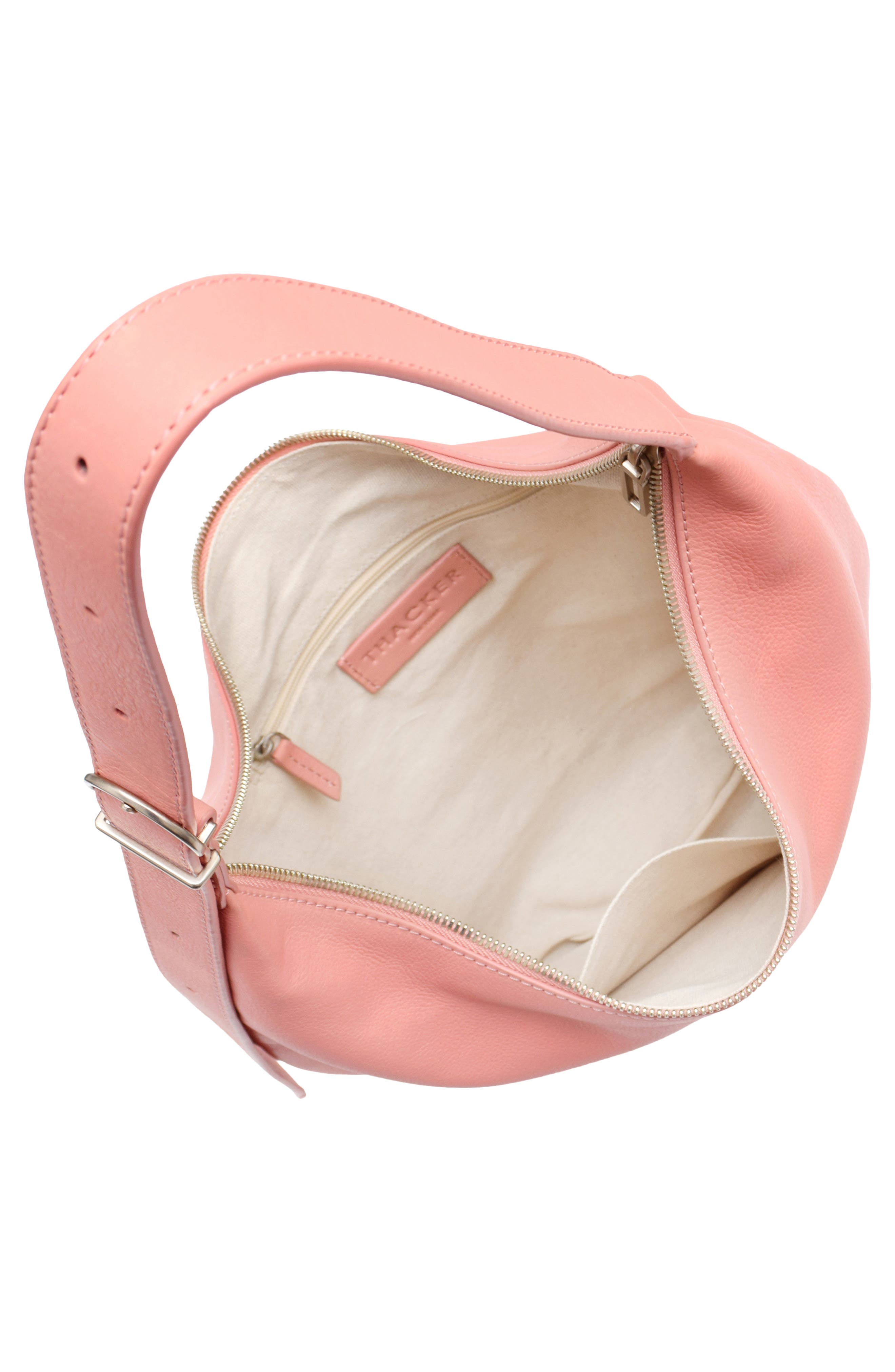 Wyatt Leather Hobo, Alternate, color, BRUSHED CORAL