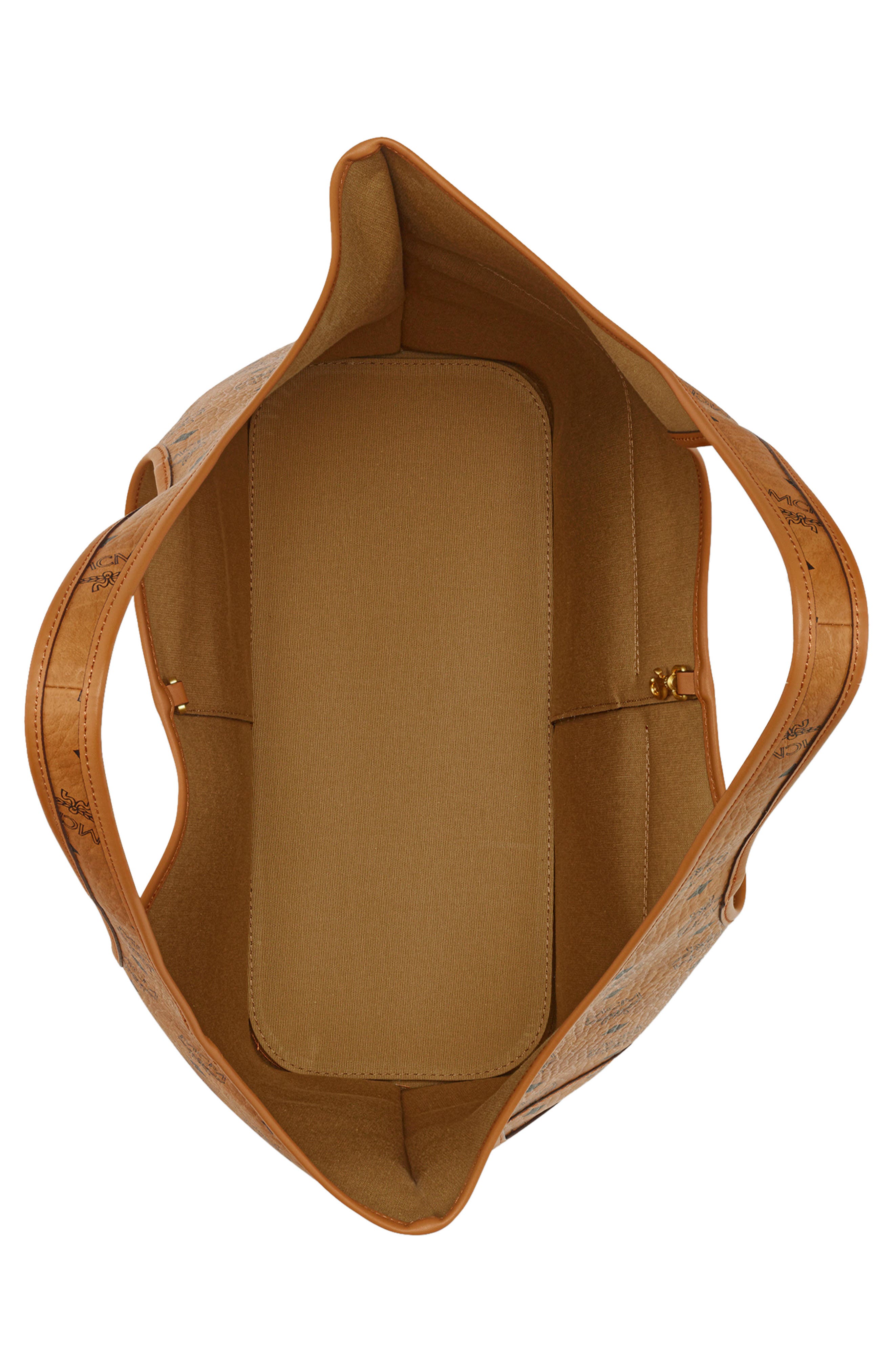 Leni Shopper in Visetos, Alternate, color, COGNAC