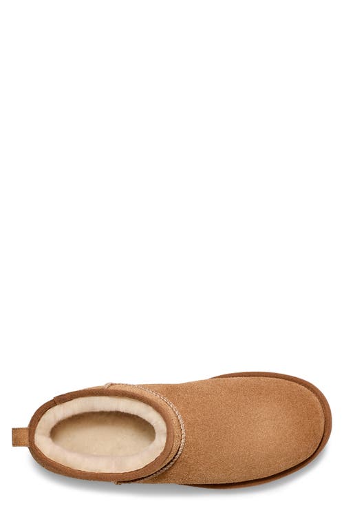 Ugg ® Classic Ultra Mini Shaggy Water Resistant Boot In Chestnut