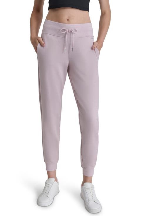 Rhinestone Logo Cuffed Fleece Joggers