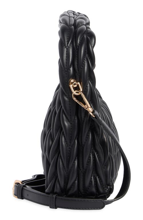 Urban Expressions Handbags Pleated Shoulder Bag In Black
