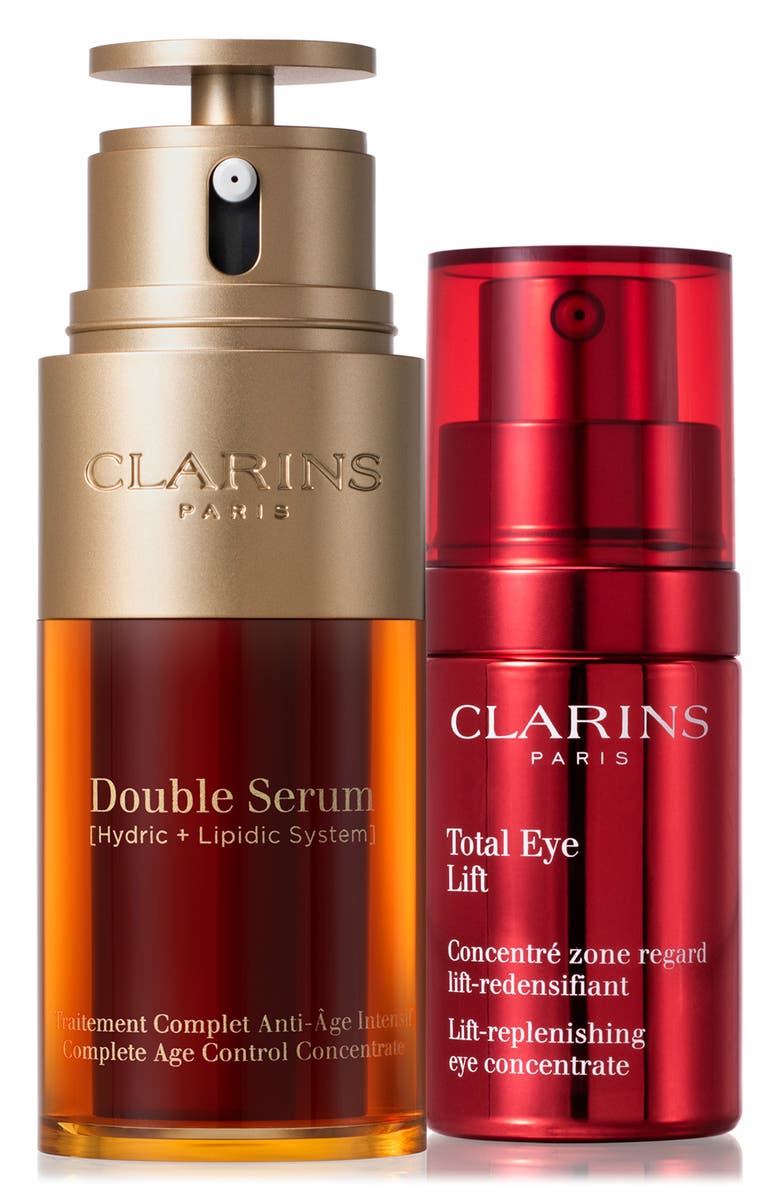 Clarins Double Serum & Total Eye Lift Anti-aging Skin Care Set (Limited Edition) $184 Value, Main, color, 