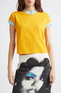 Versace Cotton Ringer V-Neck T-Shirt