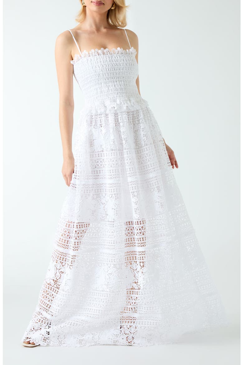 Malene Strapless Maxi Dress, Main, color, TWHT-WHITE