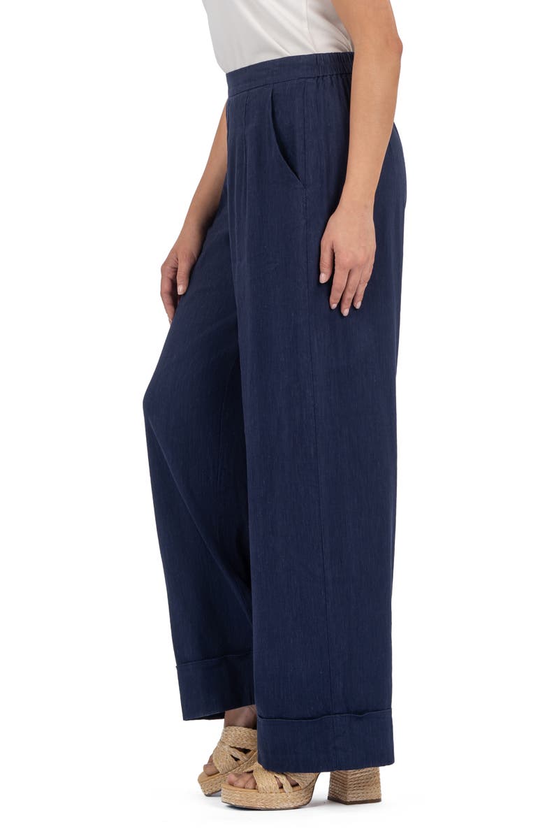 KUT from the Kloth Meg High Waist Ankle Wide Leg Pants, Alternate, color, Ink Blue