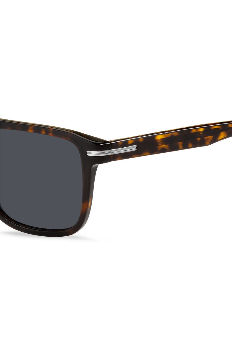 BOSS 56mm Flat Top Sunglasses, Alternate, color, Havana