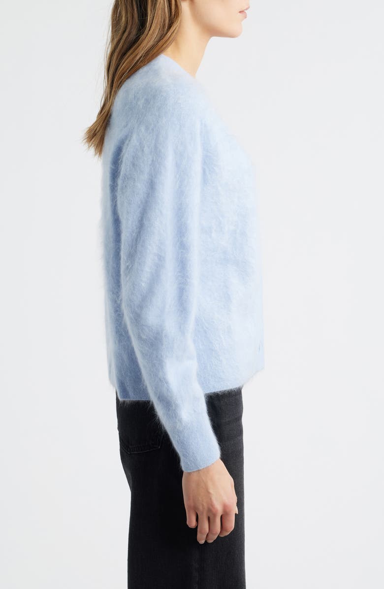 MARGARET O'LEARY Brushed Cashmere Cardigan, Alternate, color, Riviera