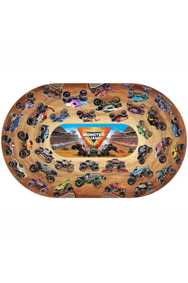 Monster Jam Giant Floor Puzzle 74Piece, 39"X24" Carry Case, 4+, Alternate, color, Multicolored
