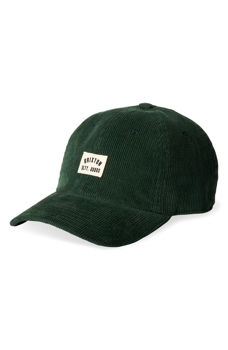 Brixton Woodburn Corduroy Baseball Cap, Main, color,