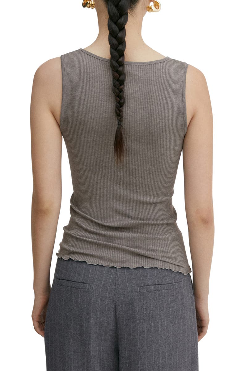 MANGO Blackberry Silk Rib Tank, Alternate, color,