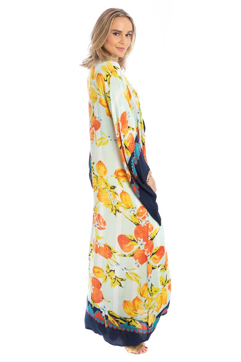Citrus Motif Maxi Topper, Alternate, color, AQUA