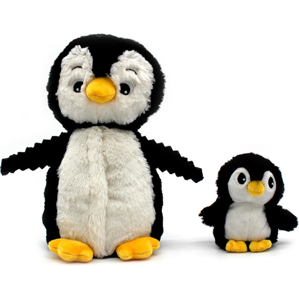 Les Ptipotos Penguin Mom & Her Baby  - Secret Keeper Plush Toy, Eco-Friendly, Soft & Washable in Black  product