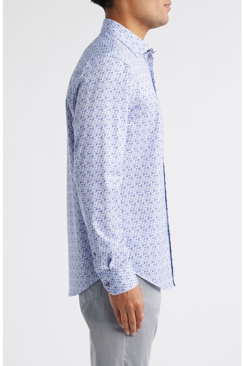 James OoohCotton® Geometric Print Button-Up Shirt, Alternate, color, LILAC