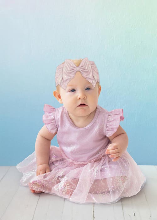 Isobella & Chloe Periwinkle Baby Toddler Dress In Pink