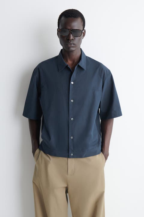 Boxy Cotton-poplin Utility Shirt