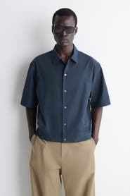 COS Boxy Cotton-poplin Utility Shirt