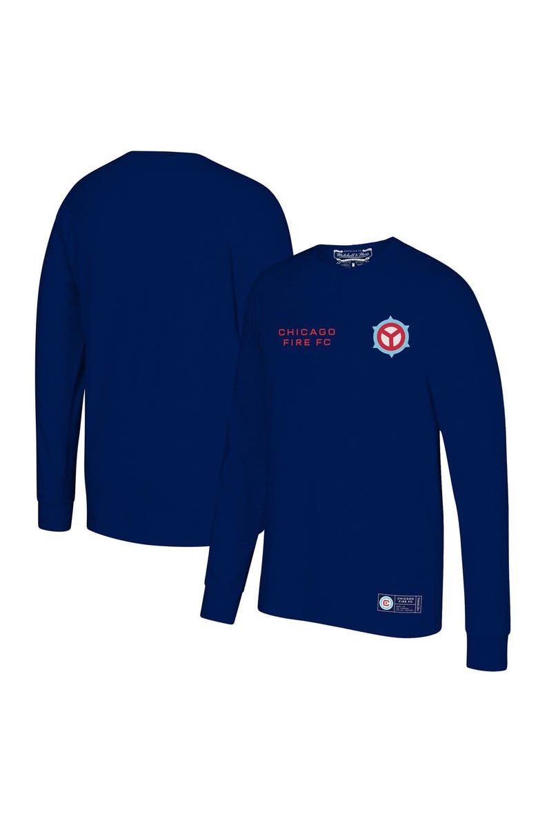 Mitchell & Ness Men's Mitchell & Ness Navy Chicago Fire Secondary Logo Long Sleeve T-Shirt, Main, color,