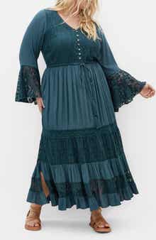 Dulce Lace Detail Long Sleeve Maxi Dress