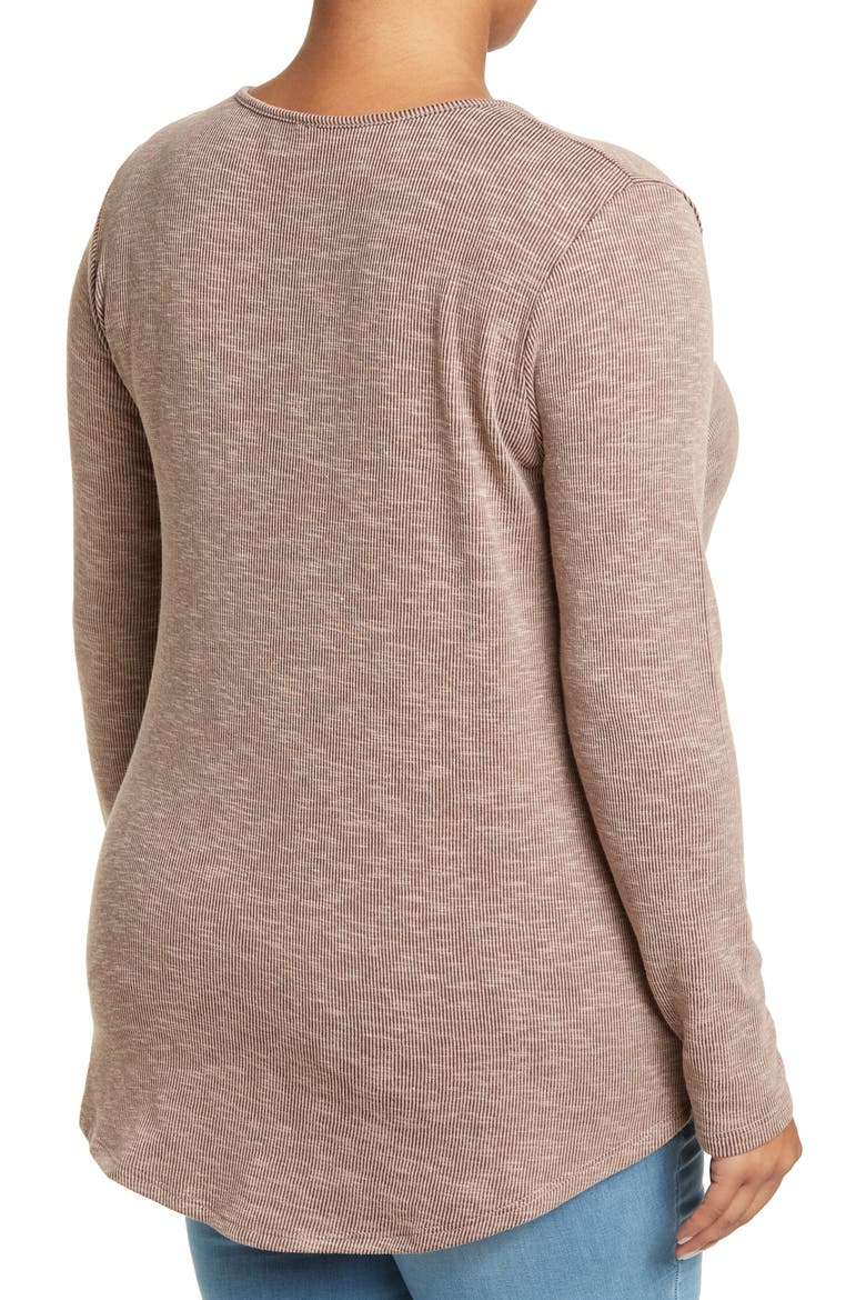 Twist Front Blouse, Alternate, color, TAUPE