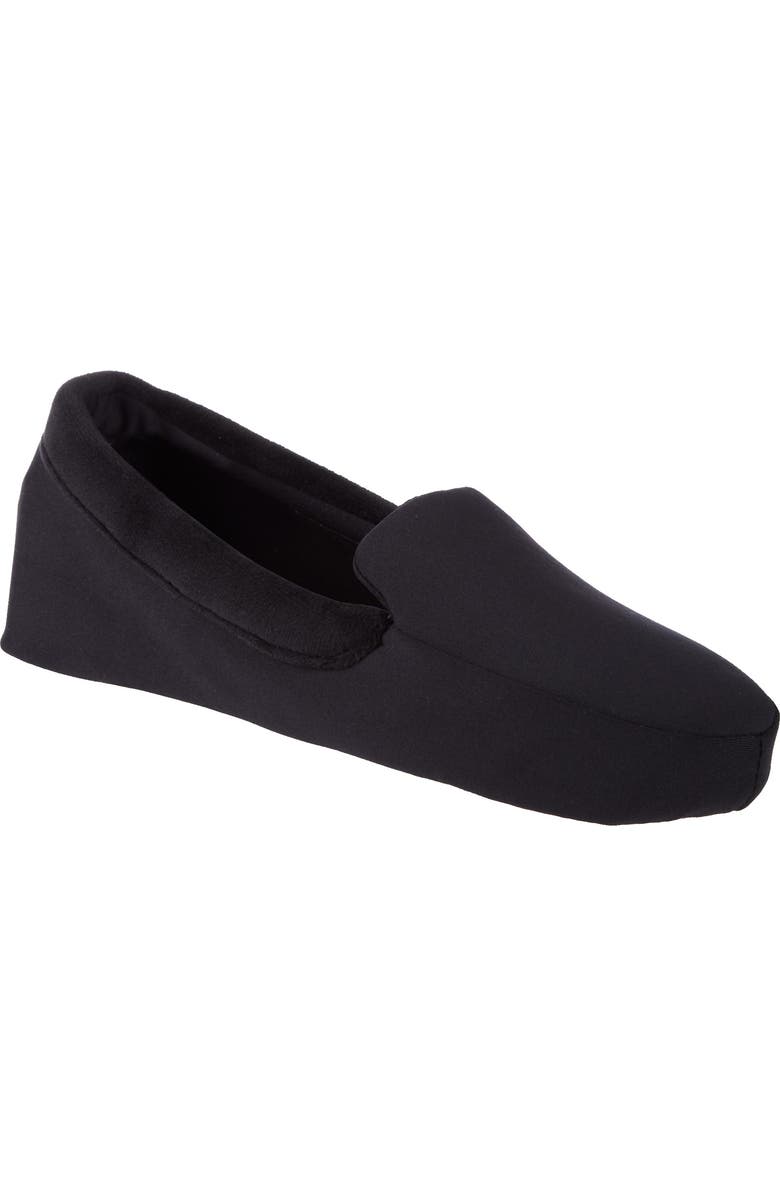 ISOTONER Ivy Velour Slipper, Main, color, Black