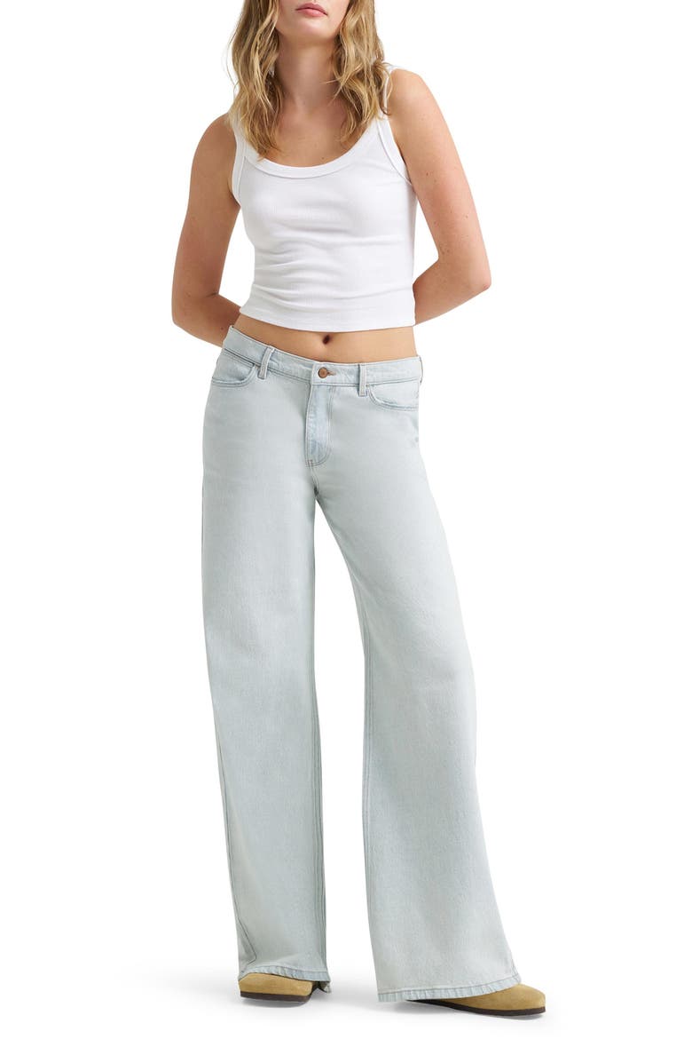 Low Rise Baggy Jeans, Alternate, color, SUGAR
