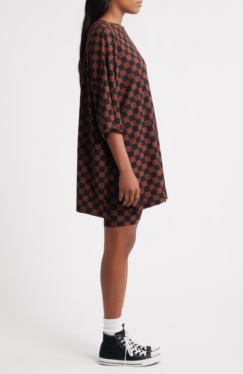 Dressed in Lala Malone Rib Oversize T-Shirt & Biker Shorts Set, Alternate, color, 