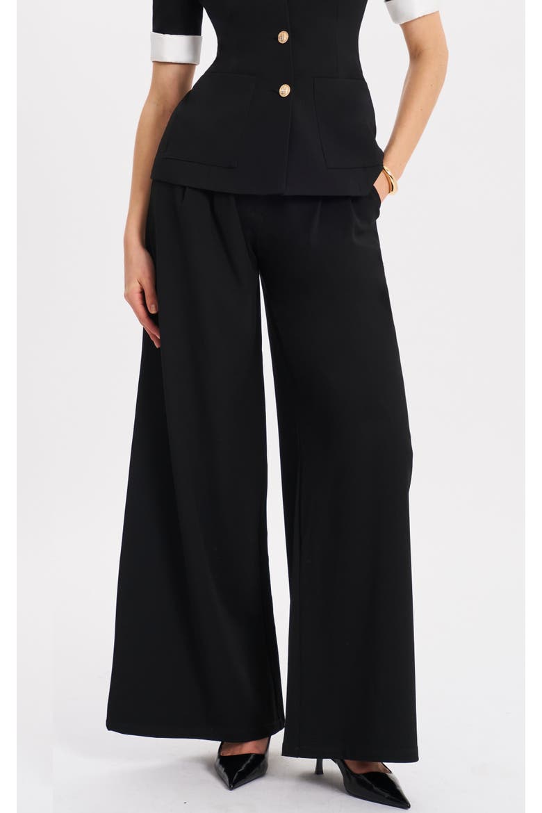 Aleeza Wide Leg Suit Pants, Main, color, Black