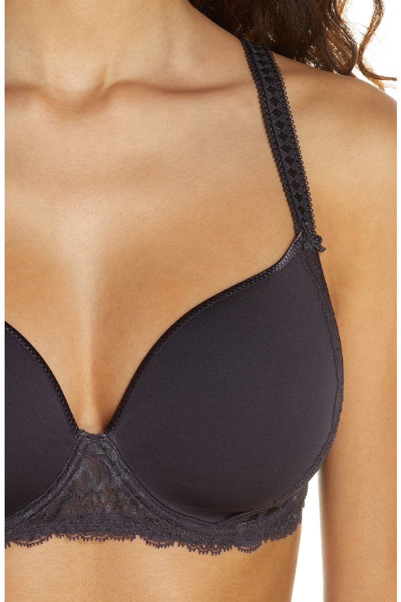 Promesse 3D Underwire Plunge Bra, Alternate, color, ANTHRACITE