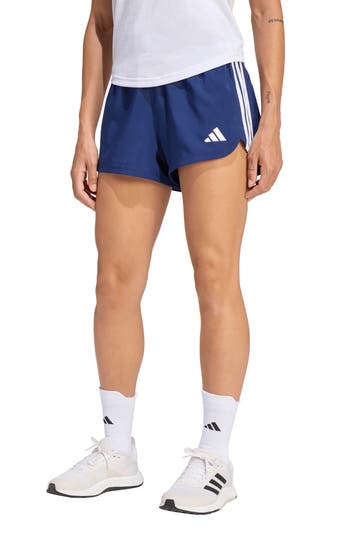 Adidas Originals Adidas Pacer High Waist Climacool Shorts In Blue